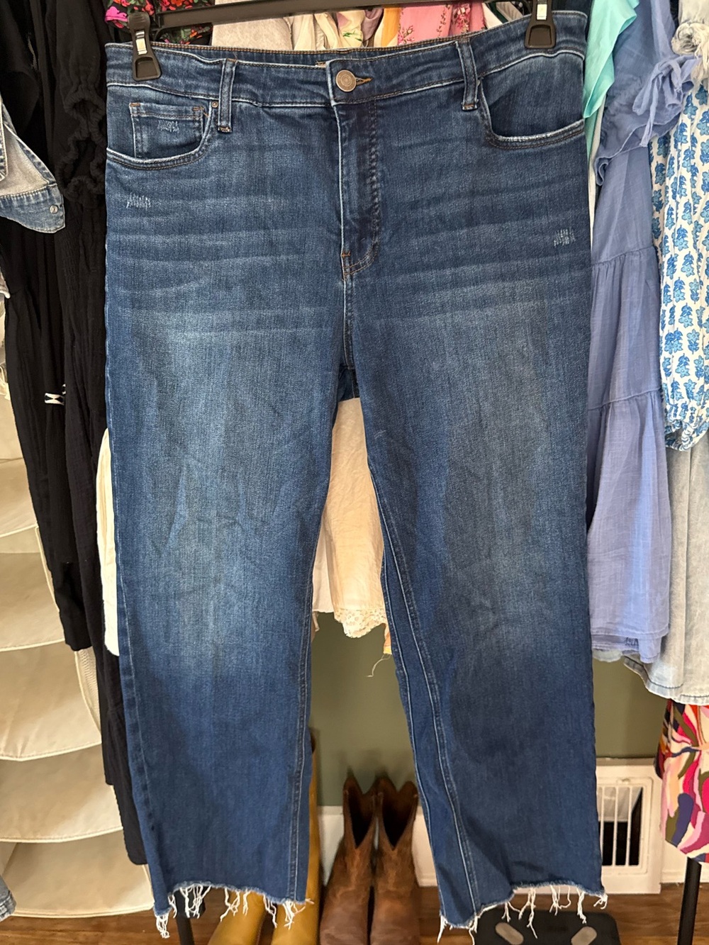 KUT Reese High Rise Ankle Straight Leg Jeans - Size 16